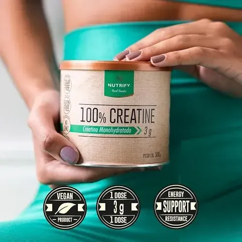 Creatina Nutrify 100% em Pó 300g Sem Sabor