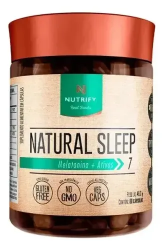 Suplemento Nutrify Natural Sleep Melatonina 60 Cápsulas - Foto oficial e menor preço