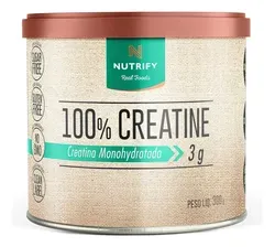 Creatina Nutrify 100% em pó Sem sabor 300g Natural / Sem Sabor - Foto oficial e menor preço