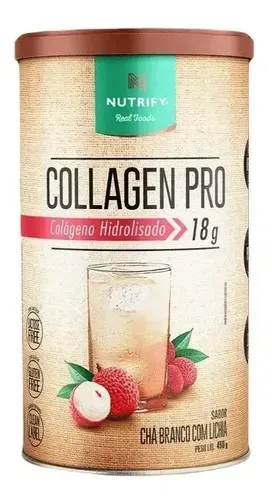 Suplemento Collagen Pro Nutrify 450g Sabor Chá Branco com Lichia - Foto oficial e menor preço