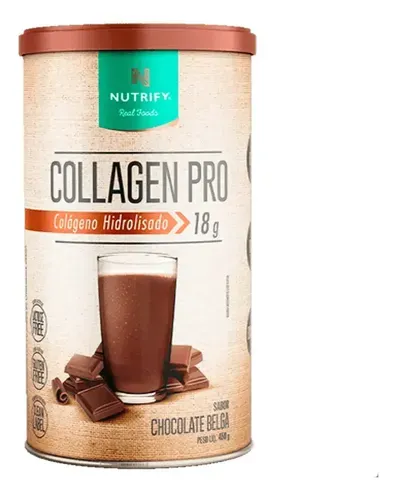 Suplemento Nutrify Collagen Pro Body Balance 450g Sabor Chocolate Belga