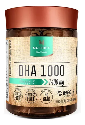 Ômega 3 DHA 1000 Nutrify 60 Cápsulas