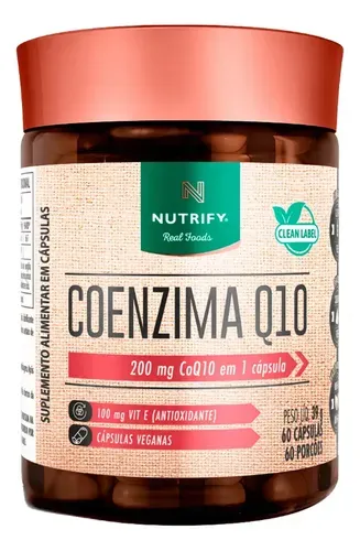 Coenzima Q10 Nutrify Vegan 200 mg 60 Cápsulas