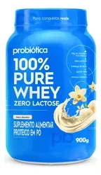 Whey Protein Probiótica 100% Pure Whey Zero Lactose 900g Baunilha - Foto oficial e menor preço