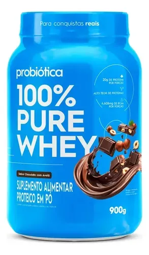 Suplemento 100% Pure Whey 900g Chocolate Com Avelã Probiótica