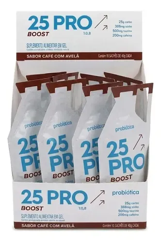 Gel de Carboidrato Probiótica Gel 25 Pro Boost Café Com Avelã 40g