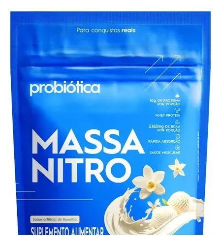 Hipercalórico Probiótica Massa Nitro Refil 2520g Baunilha