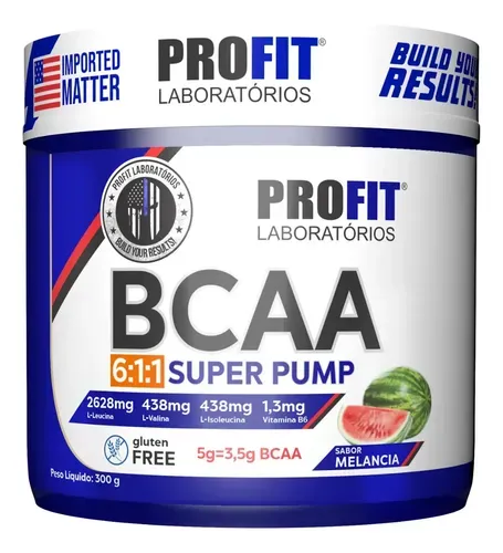 Suplemento BCAA Profit em Pó 300g Sabor Melancia