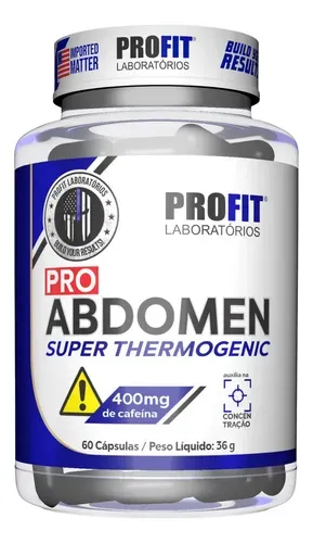 Cafeína Profit Pro Abdomen Super Thermogenic 60 Unidades Natural / Sem Sabor