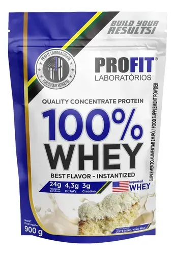 Whey Protein Profit 100% Quality Concentrate Sabor Leite Ninho 900g