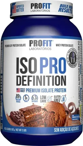 Whey Protein Iso Pro Definition Premium 907g PROFIT Laboratórios Sabor Chocolate