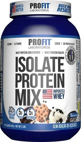 Whey Protein Isolado Mix Pote 907g PROFIT Sabor Cookies & Cream