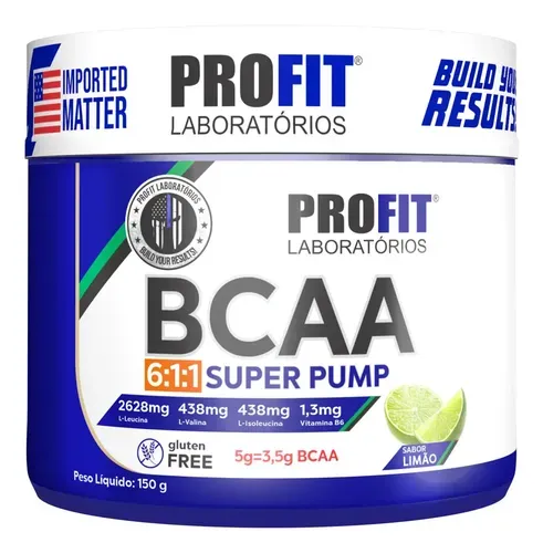 BCAA 6:1:1 Super Pump Powder 150g Profit Labs Sabor Limão
