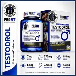 Suplemento Profit Pré Hormonal Pote 60 Tabletes Sem Sabor Natural / Sem Sabor - Foto oficial e menor preço