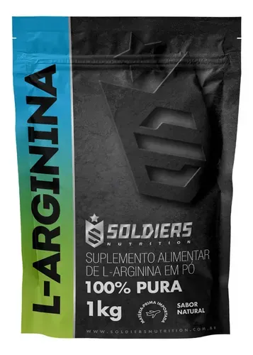 Arginina Em Pó 1kg 100% Pura - Soldiers Nutrition - Foto oficial e menor preço