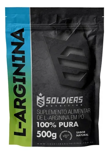 Arginina Em Pó 500g - Soldiers Nutrition - Foto oficial e menor preço