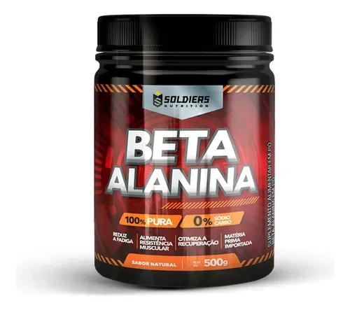Beta Alanina Soldiers Nutrition 500g Suplemento em Pó