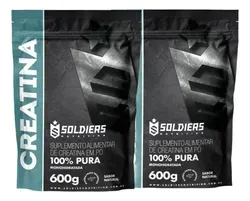 Creatina Soldiers Nutrition em pó Sem sabor 1kg Natural / Sem Sabor - Foto oficial e menor preço