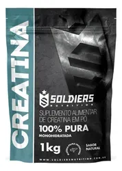 Creatina Soldiers Nutrition em pó Sem sabor 1kg Natural / Sem Sabor - Foto oficial e menor preço
