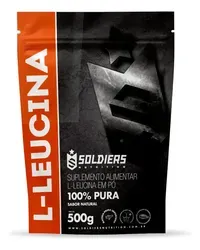 L-Leucina Em Pó 500g - Soldiers Nutrition Natural / Sem Sabor - Foto oficial e menor preço