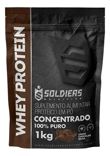 Whey Protein Soldiers Nutrition Concentrado 1kg Chocolate