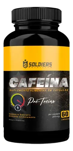 Termogênico Soldiers Nutrition Cafeína Anidra 200mg 60 Cápsulas