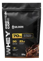 Suplemento Soldiers Nutrition Whey Core 70% Proteína Concentrada Chocolate 900g - Foto oficial e menor preço