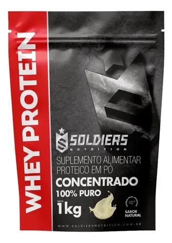 Whey Protein Concentrado 1Kg Sabor Natural Soldiers Nutrition - Foto oficial e menor preço