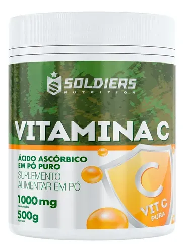 Vitamina C Soldiers Nutrition Ácido Ascórbico 500g Puro