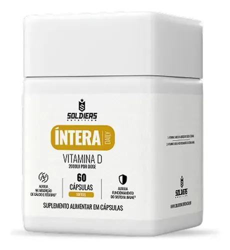 Vitamina D3 2000UI Softgel Soldiers Nutrition 60 Cápsulas