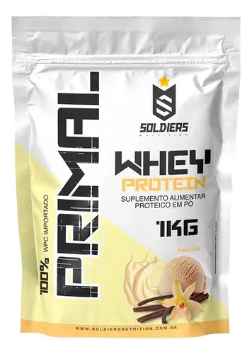 Whey Protein Soldiers Nutrition Primal 1kg Sabor Baunilha