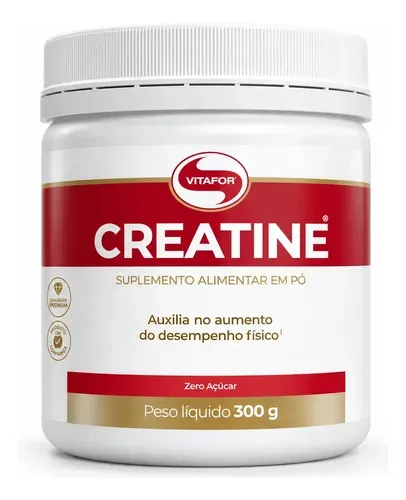 Creatina Vitafor em Pó 300g sem Sabor Natural / Sem Sabor - Foto oficial e menor preço