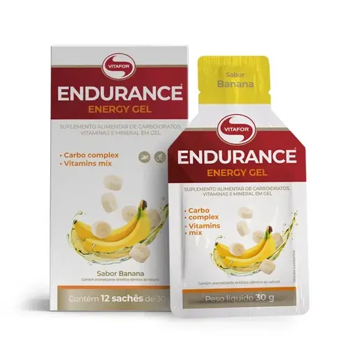 Suplemento Endurance Energy Gel 30g Banana Vitafor - Foto oficial e menor preço