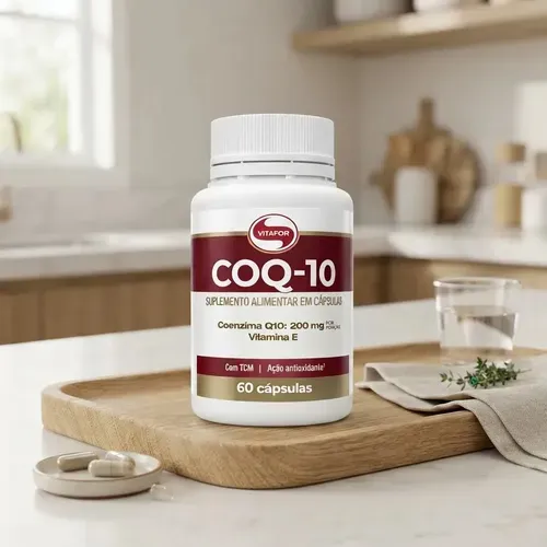 Coenzima Q10 Vitafor CoQ10 200mg 60 Cápsulas - Foto oficial e menor preço