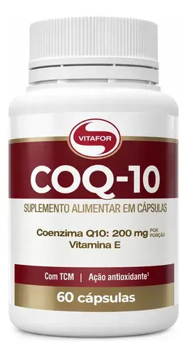 Coenzima Q10 Vitafor CoQ10 200mg 60 Cápsulas