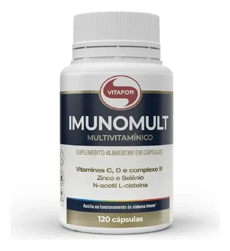 Suplemento Multivitamínico Imunomult 120 Cápsulas Vitafor Sem Sabor - Foto oficial e menor preço