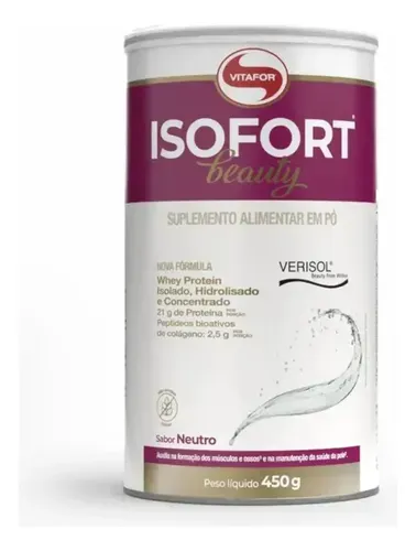 Suplemento Alimentar Vitafor Isofort Beauty Neutro 450g - Foto oficial e menor preço