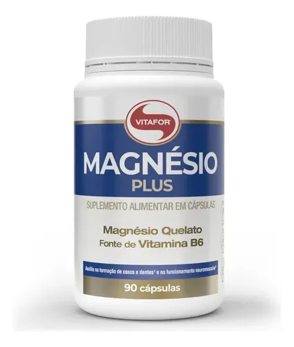 Bisglicinato de Magnésio Vitafor Magnésio Plus 90 Cápsulas