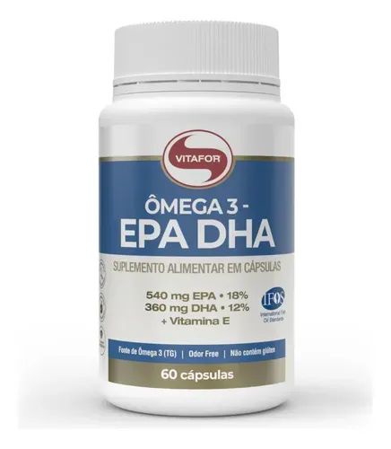Suplemento Vitafor Ômega 3 EPA DHA 60 Cápsulas