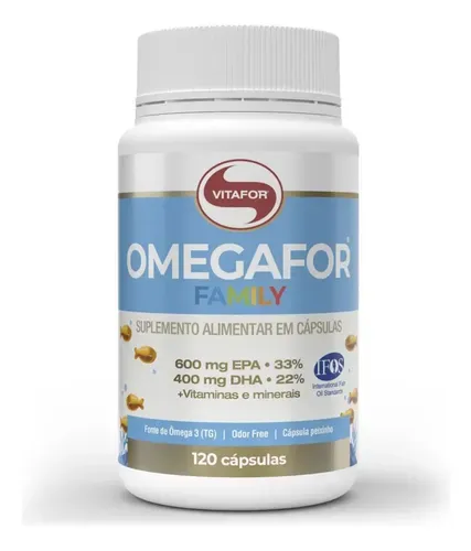 Suplemento Omegafor Family 120 Cápsulas Vitafor Sem Sabor