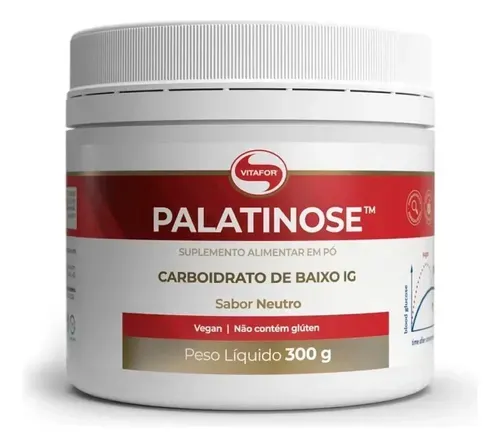 Suplemento Vitafor Palatinose Vegano em Pó 300g Sabor Neutro