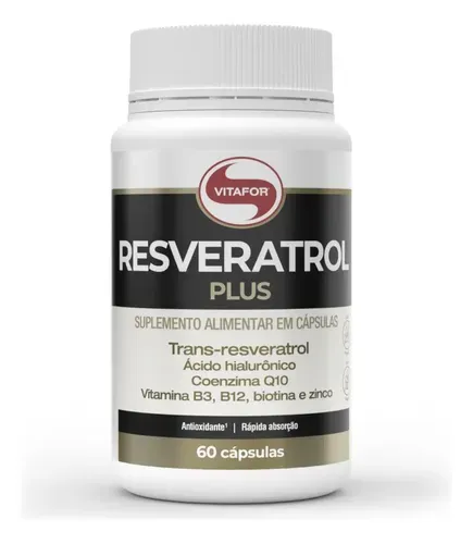 Suplemento Vitafor Resveratrol Plus 60 Cápsulas