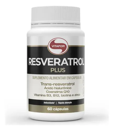 Suplemento Vitafor Resveratrol Plus 60 Cápsulas