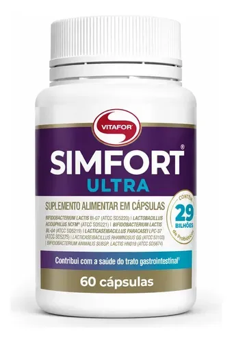 Suplemento Probiótico Vitafor Simfort 60 Cápsulas
