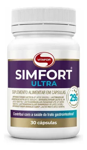Probióticos Vitafor Simfort Ultra em Cápsula para Equilíbrio Intestinal