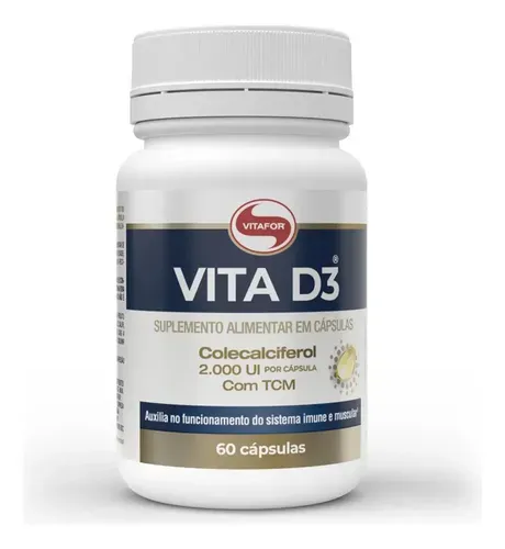 Suplemento Vitamina D3 Vitafor 60 Cápsulas